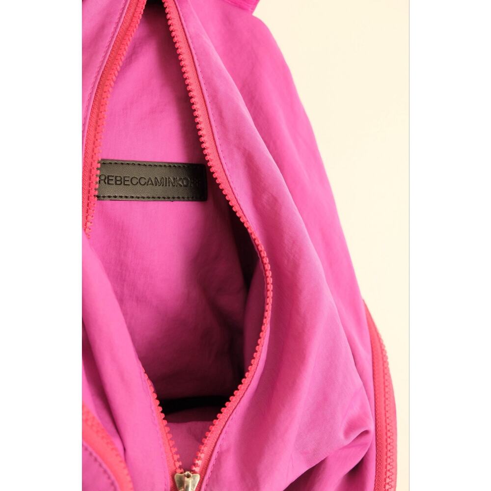 Rebecca Minkoff Julian Hot Pink Nylon/Leather Backpack PRODUCTION SAMPLE - Picture 4 of 12